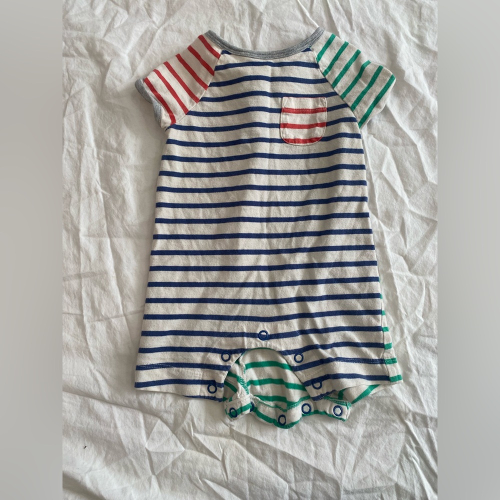Baby Boden Multicolor Striped Onesie
